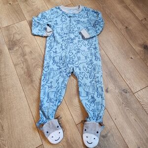 24m Carter's Fleece Woodland Footies